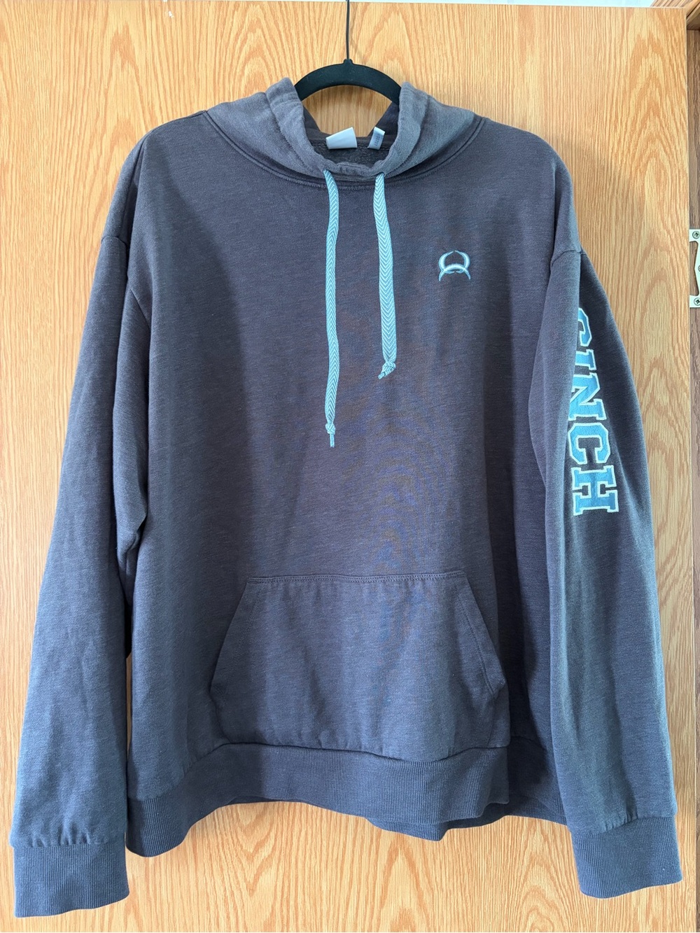 Cinch Women’s Charcoal Hoodie with Teal Accents